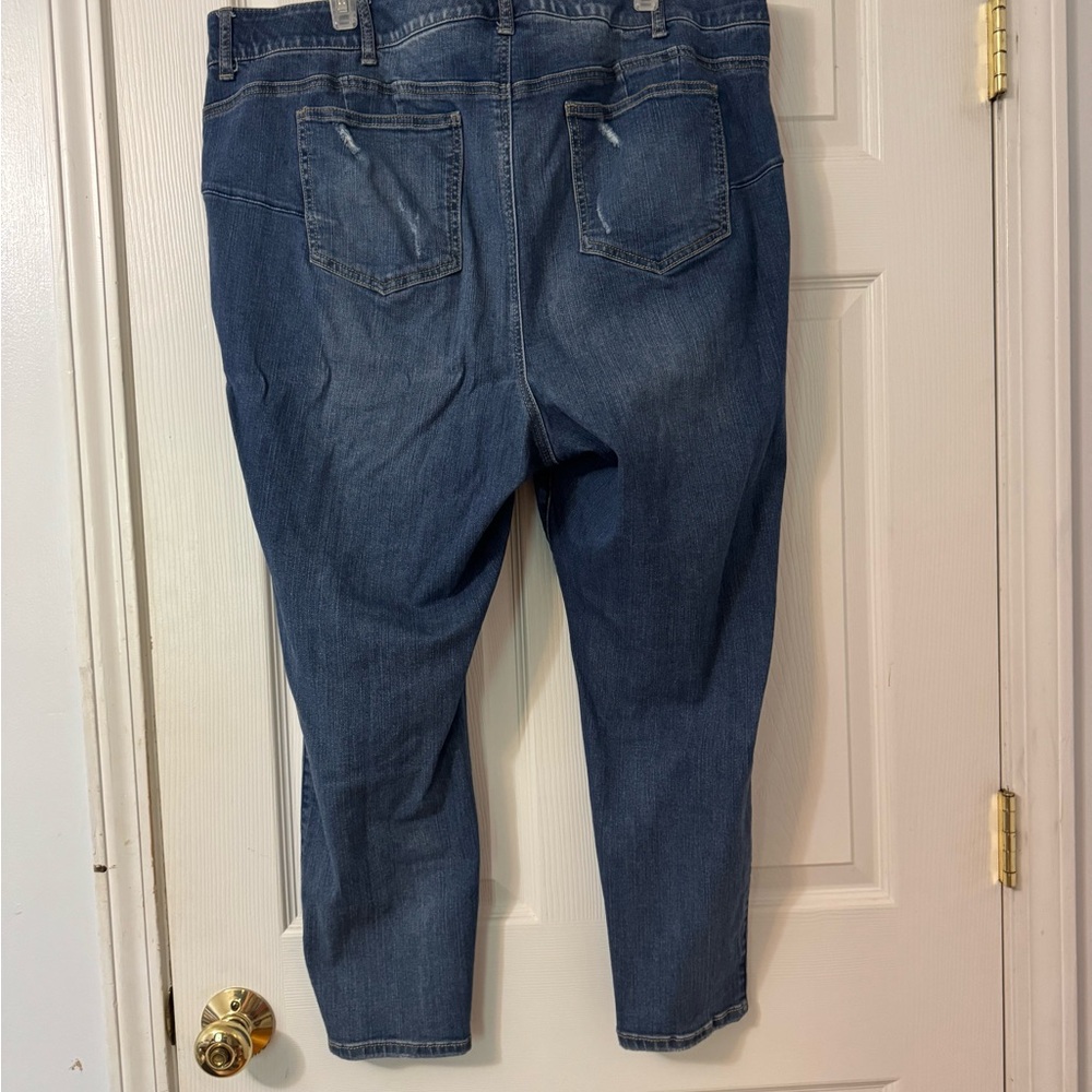 Torrid Blue Ankle Cropped Jeans